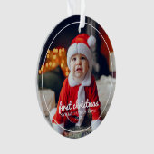 Lijst baby's eerste kerstfoto ornament (voorkant)