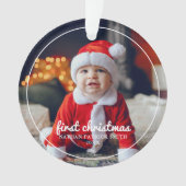 Lijst baby's eerste kerstfoto ornament (voorkant)
