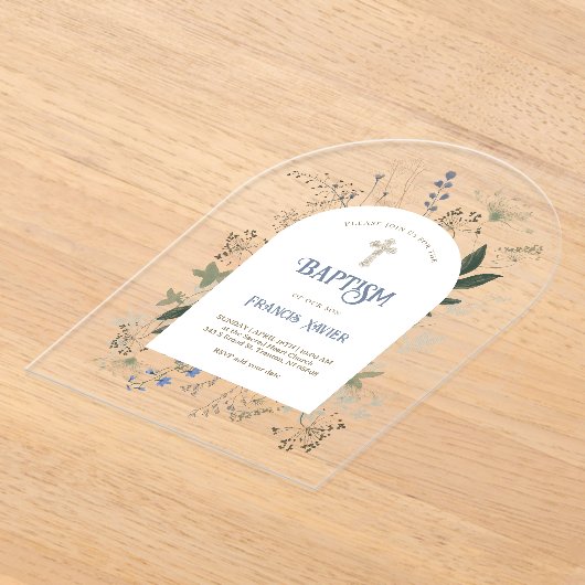 lijst Baptisme Acryl Uitnodigingen (Laagn)