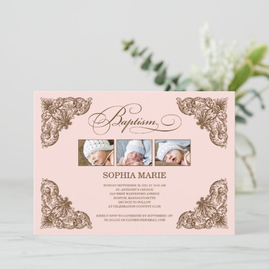 LIJST | BAPTISME-INVITATIE KAART (Staand voorkant)