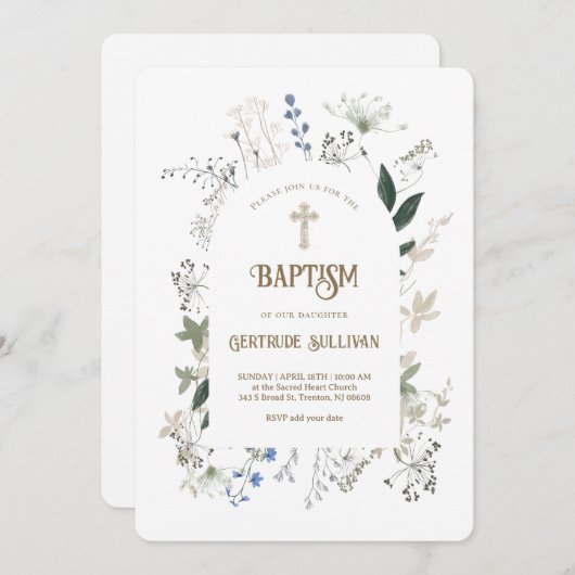 lijst Baptisme Kaart (Voorkant / Achterkant)