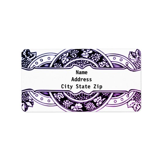 Lijst Barokdruiven Etiket (Voorkant)