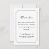 lijst begrafenis dank u nota bedankkaart (Voorkant)