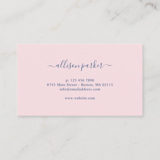 Lijst Blauw Geel Witte Meadow Flowers Visitekaartje (Achterkant)