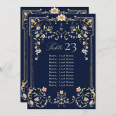   Lijst Boheemse Tafelnummer Kaarten (Voorkant / Achterkant)