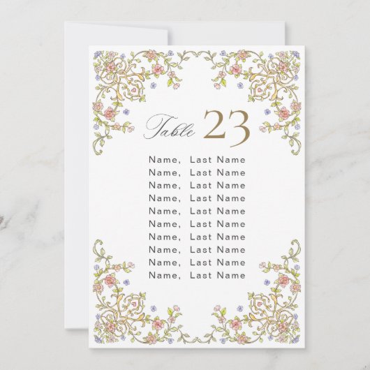   Lijst Boheemse Zitting Grafiek Kaart (Voorkant)