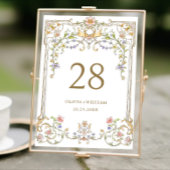   Lijst Bohemian Flowers Bruiloft Kaart