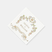 Lijst Bohemian Flowers Bruiloft Servet (Hoek)