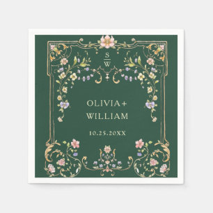   Lijst Bohemian Flowers Bruiloft Servet