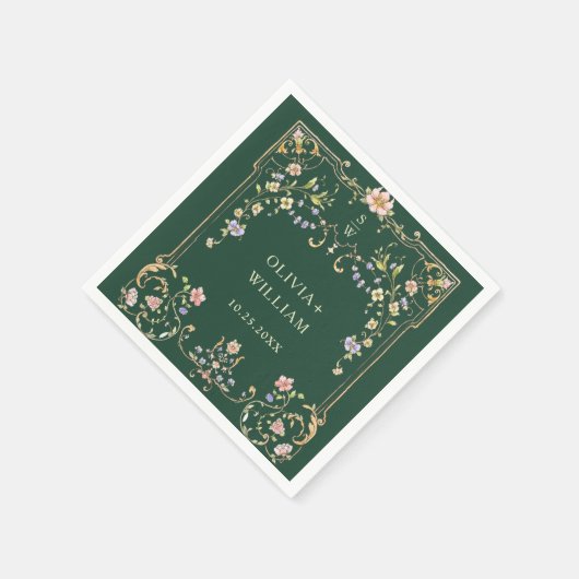   Lijst Bohemian Flowers Bruiloft Servet (Hoek)