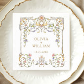   Lijst Bohemian Flowers Bruiloft Servet