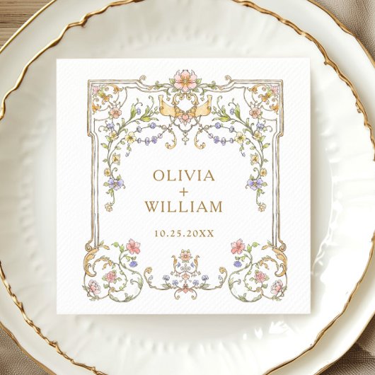   Lijst Bohemian Flowers Bruiloft Servet