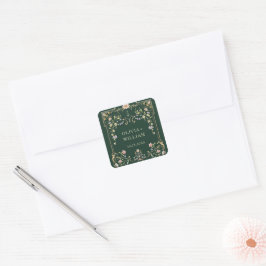   Lijst Bohemian Flowers Bruiloft Vierkante Sticker