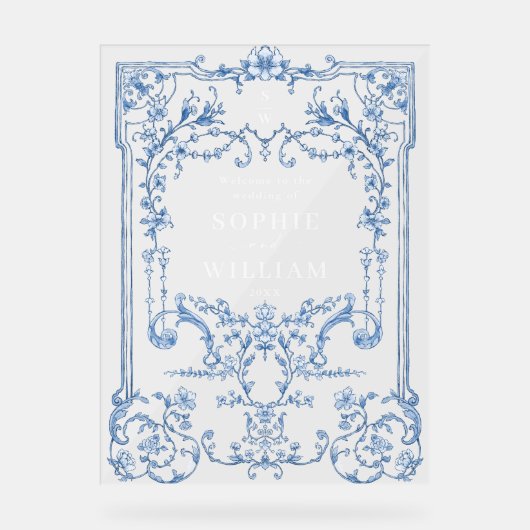   Lijst Bohemian WELKOM Bruiloft Acryl Bord (Voorkant)