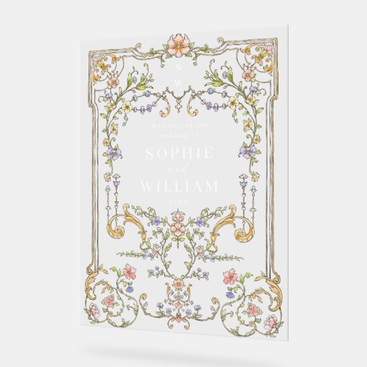   Lijst Bohemian WELKOM Bruiloft Acryl Bord (Hoek)