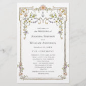 Lijst Boho bruiloft ceremonie programma (Voorkant)