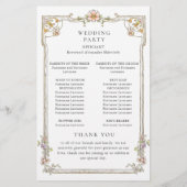 Lijst Boho bruiloft ceremonie programma (Achterkant)