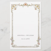 Lijst Boho Bruiloft Diner Menu (Achterkant)