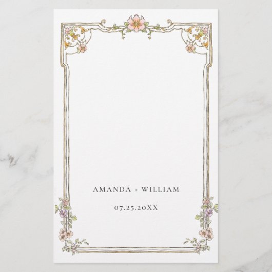   Lijst Boho Bruiloft Diner Menu (Achterkant)