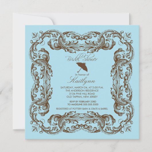  Lijst Bridal Shower-uitnodigingen Kaart (Voorkant)