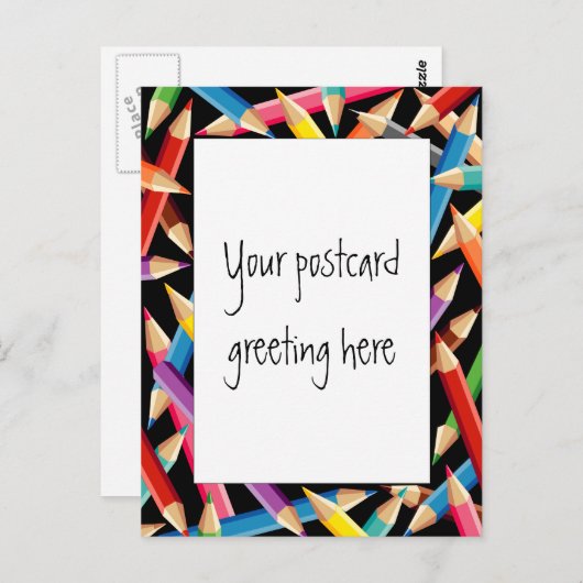 Lijst Bright Pencils Briefkaart (Voorkant / Achterkant)