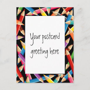 Lijst Bright Pencils Briefkaart