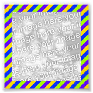 Lijst Bright Stripes Foto Afdruk