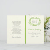 Lijst bruiloft lentegroonblad (Staand voorkant)