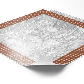 Lijst bruin en roze Stippen Foto Foto Afdruk (Hoek)