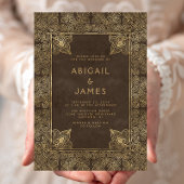 Lijst Bruin Gouden Huwelijk Kaart