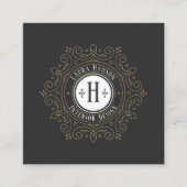    Lijst Center Initiaal | Vierkante Visitekaartje (Voorkant)