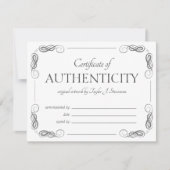 Lijst Certificaat van echtheid (Voorkant)