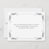  Lijst  Certificaat van echtheid (Achterkant)