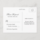 Lijst Chalkboard Floral Wedding RSVP Uitnodiging Briefkaart (Achterkant)