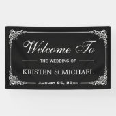 Lijst Chalkboard Wedding Shower Party Spandoek (Horizontaal)