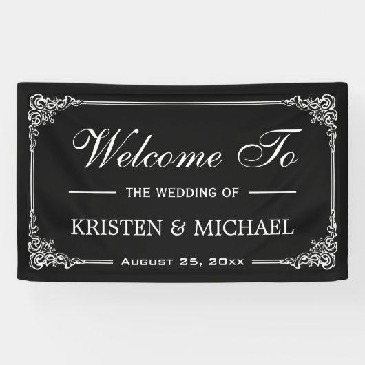 Lijst Chalkboard Wedding Shower Party Spandoek (Horizontaal)