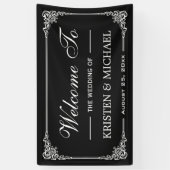 Lijst Chalkboard Wedding Shower Party Spandoek (Verticaal)