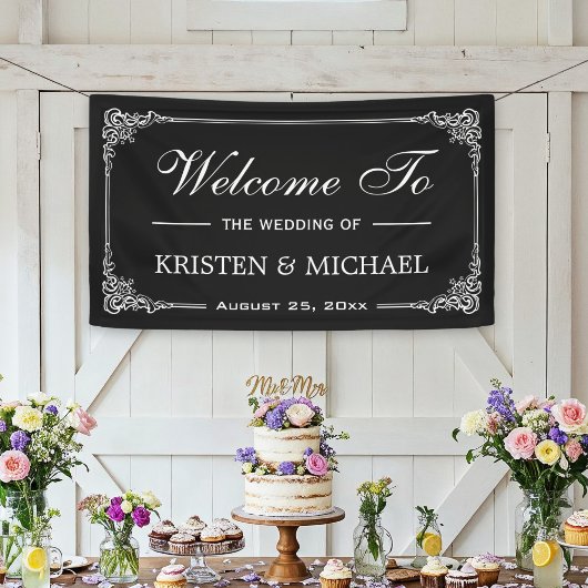 Lijst Chalkboard Wedding Shower Party Spandoek