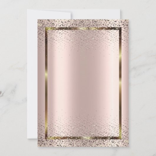 Lijst Confetti ballonnen Roos Gold Pensioen Kaart (Achterkant)