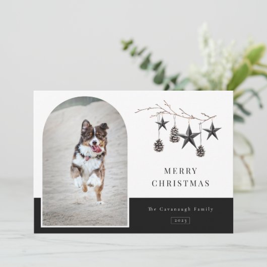 Lijst Cozy Natuur Arch Feestdagenkaart (Staand voorkant)