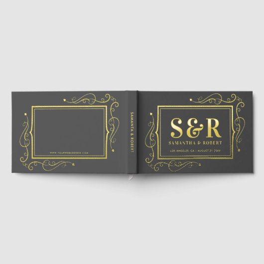  Lijst Custom Typography Design op grijs Gastenboek (Volledig)