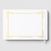  Lijst Custom Typography Design op wit Gastenboek (Achterkant)