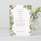 Lijst Daisies bruiloft Kaart (Staand voorkant)