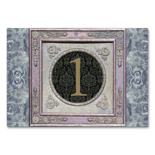  Lijst Damask Floral Tapestry 3 Table Kaart (Achterkant)