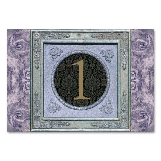  Lijst Damask Floral Tapestry Table Kaart (Voorkant)