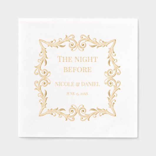  Lijst | De avond voor de bruiloft Folie Servetten (Voorkant)