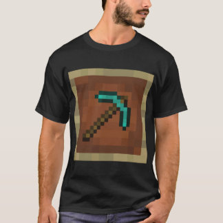 Lijst diamant Pickaxe voor mijnafval T-shirt