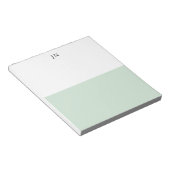 Lijst die  Groen Pastel Wit Kleurenblok maken Notitieblok (Schuin)