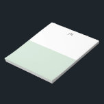 Lijst die  Groen Pastel Wit Kleurenblok maken Notitieblok<br><div class="desc">Scheur pastelgroen en wit notitieblok weg. Een uniek monogram kleurenblokgeschenk voor docent,  baas of voor iedereen om thuis of de kantoor te gebruiken.</div>