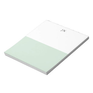 Lijst die  Groen Pastel Wit Kleurenblok maken Notitieblok